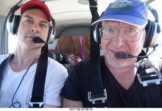 Kim T and Adam flying in N8377W