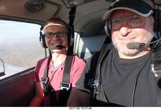 Kim T and Adam flying in N8377W