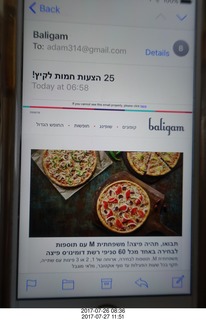 Hebrew ad for pizza