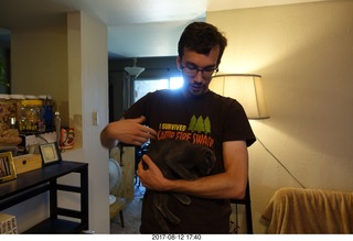 my cat Max and my kittens Devin and Jane at the vet