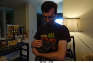 my cat Max and my kittens Devin and Jane at the vet