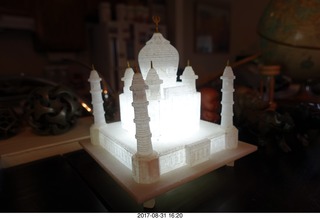 my glowing Taj Mahal model
