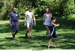 Cheltenham Cross Country CHS-XC - Curtis Arboretum - after the race - Mark Gyandou, Adam Alper, Josh Gross