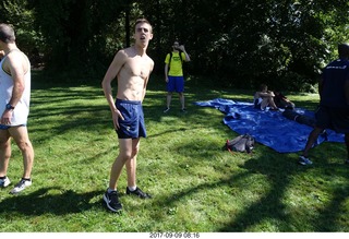 Cheltenham Cross Country CHS-XC - Curtis Arboretum - after the race - Jon Peller, Judy Trautwein