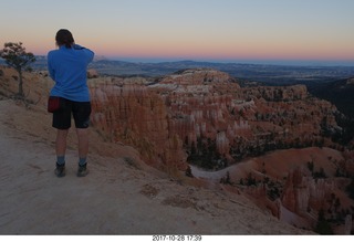 Bryce Canyon National Park - sunset - another picture taker getting close