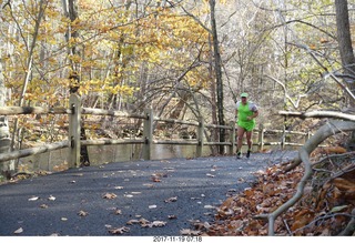 Pennypack Park run - Adam running