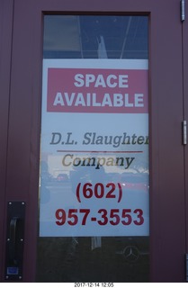 Yo Pauly's Pizza - SPACE AVAILABLE D.L. Slaughter Company sign next door