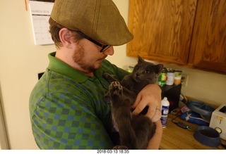 Noah Barnes Parker and my cat Devin