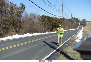 Pennypack Park run - Adam running