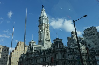 driving in Philadelphia - City Hall