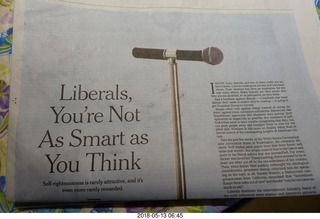 New York Times - Liberals, You're Not As Smart As You Think