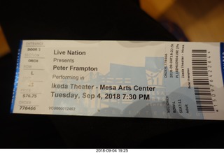 1 a05. Mesa Arts Center - Peter Frampton ticket