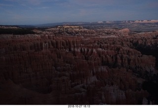 Bryce Canyon vista view at sunset