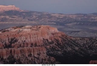 Bryce Canyon vista view at sunset
