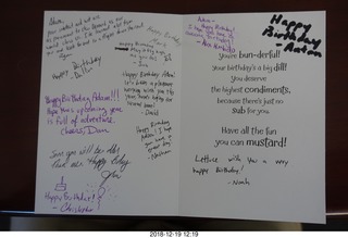 birthday card - signatures