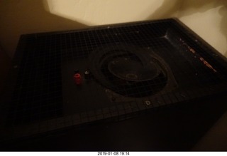 2 a09. new screen on old, torn-up woofer