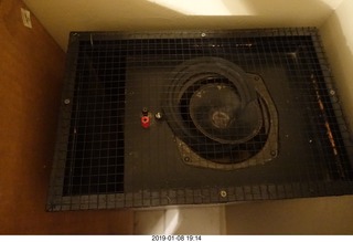 4 a09. new screen on old, torn-up woofer