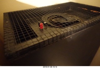 5 a09. new screen on old, torn-up woofer