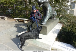 Princeton University - Sandy Student, dog, and tiger