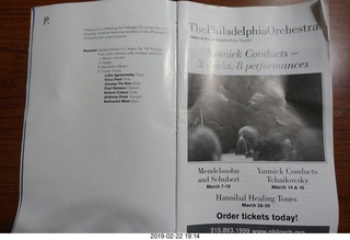 Philadelphia Orchestra program