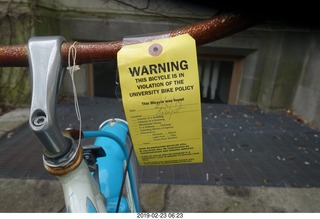 Princeton - bike with violation tag