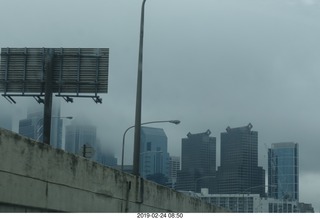 Philadelphia in the foggy haze