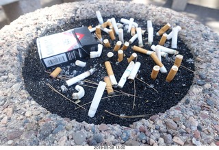 Cairns, Australia run - Cairns Botanical Garden - cigarette pack with warnings