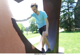 Princeton University - Brian climbing sculpture