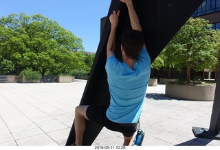 Princeton University - Fine Hall - Brian climbing Caldor