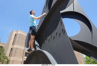 Princeton University - Brian climbing sculpture