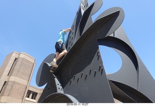Princeton University - Fine Hall - Brian climbing Caldor