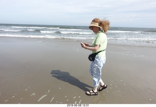 Margate - Norm Palley 85th birthday party - walking on the beach