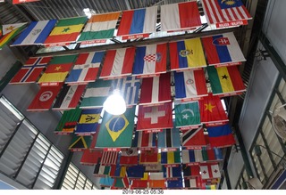 9 a0e. - Rio de Janeiro tour - Corcovado Mountain - Jesus Christ the Redeemer statue * - flags