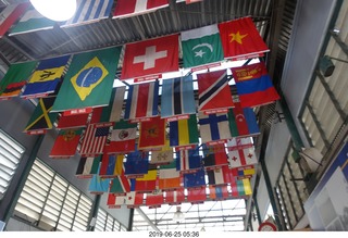 10 a0e. - Rio de Janeiro tour - Corcovado Mountain - Jesus Christ the Redeemer statue * - flags