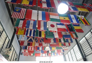 12 a0e. - Rio de Janeiro tour - Corcovado Mountain - Jesus Christ the Redeemer statue * - flags