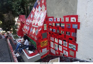 289 a0e. Rio de Janeiro - city tour Lapa Steps (Selar�n's Staircase)