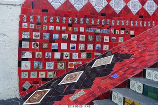 294 a0e. Rio de Janeiro - city tour Lapa Steps (Selar�n's Staircase)