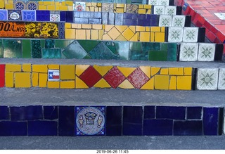 296 a0e. Rio de Janeiro - city tour Lapa Steps (Selar�n's Staircase)