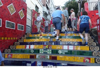 297 a0e. Rio de Janeiro - city tour Lapa Steps (Selar�n's Staircase)