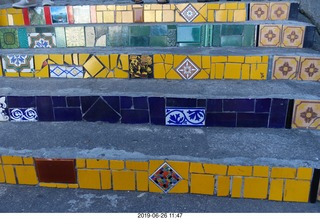 302 a0e. Rio de Janeiro - city tour Lapa Steps (Selar�n's Staircase)