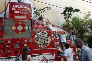 309 a0e. Rio de Janeiro - city tour Lapa Steps (Selar�n's Staircase)