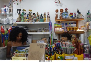 322 a0e. Rio de Janeiro - city tour Lapa Steps (Selar�n's Staircase) - souvenir shop