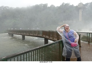 201 a0e. Iguazu Falls + our guide Lynn