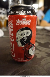 274 a0e. Recanto Cataratas Hotel - restaurant - Coke Zero can