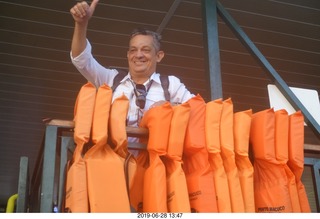 427 a0e. Iguazu Falls Macuco Boat Safari end - life vests