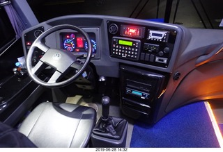 448 a0e. Iguazu Falls Macuco Boat Safari drive back - bus controls