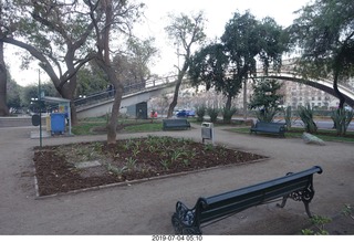 11 a0f. Chile - Santiago park - morning run - bridge