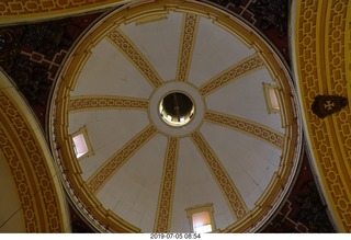 253 a0f. Peru - Lima tour - beautiful church - looking up
