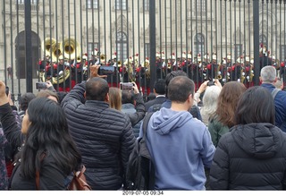 298 a0f. Peru - Lima tour - changing of the guard - cell phone photographers