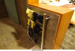 22 a0f. Peru - Aranwa Sacred Valley hotel - heated clothes drying rack